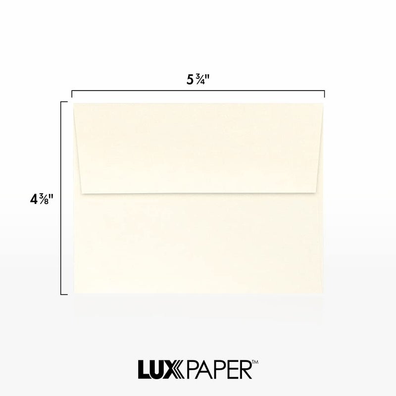 LUXPaper A2 Invitation Envelopes | Peel & Press | 4 3/8" x 5 3/4" | Champagne Metallic | 80lb. Text | 50 Qty - Image 3